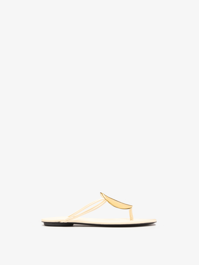Proenza Schouler Front image of Uma Hardware Flat Sandals in Marzipan