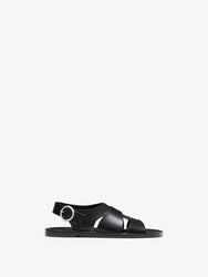 Proenza Schouler Front image of Capri Fisherman Sandal in Black