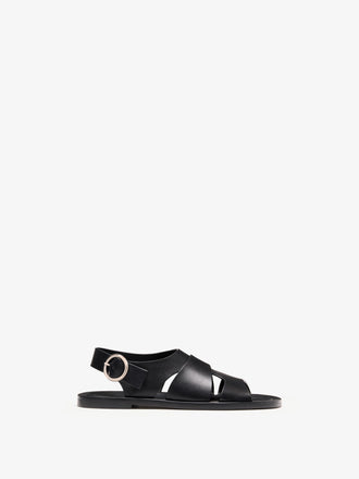 Proenza Schouler Front image of Capri Fisherman Sandal in Black