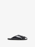 Proenza Schouler Front image of Slant Cross Slides In Brushed Calf in Black