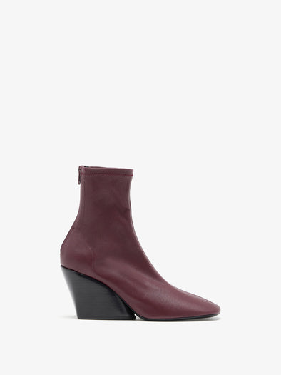 Proenza Schouler Front image of Slant Stretch Boots in Oxblood