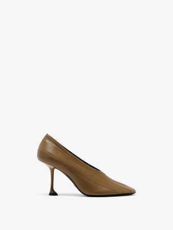 Proenza Schouler Front image of Tee 85 Pieced Pumps in Ash
