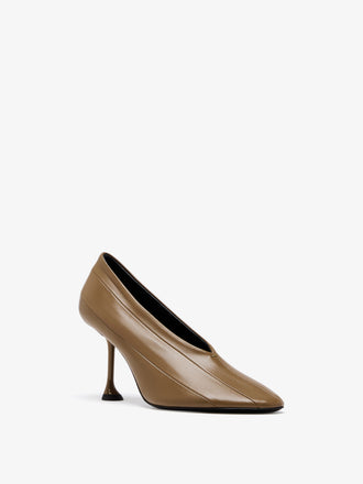 Proenza Schouler 3/4 Front image of Tee 85 Pieced Pumps in Ash