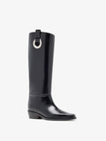Proenza Schouler 3/4 Front image of Bronco Grommet Knee High Boots in Black