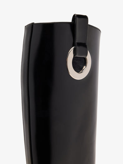Proenza Schouler Detail image of Bronco Grommet Knee High Boots in Black