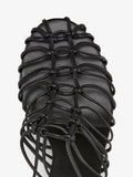 Proenza Schouler Aerial image of Tee Knot Sandals In Nappa in Black