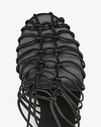 Proenza Schouler Aerial image of Tee Knot Sandals In Nappa in Black