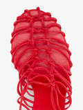 Proenza Schouler Aerial image of Tee Knot Sandals In Nappa in Scarlet