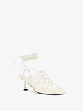 Proenza Schouler Still Life 3/4 Image of Tee Knot Sandals in Nappa in White