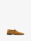 Proenza Schouler Front image of Whip Loafers In Calfsuede in Desert