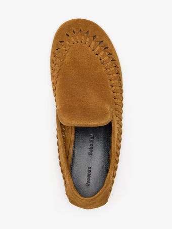 Proenza Schouler Aerial image of Whip Loafers In Calfsuede in Desert