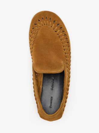 Proenza Schouler Aerial image of Whip Loafers In Calfsuede in Desert