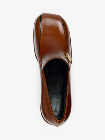 Proenza Schouler Aerial image of Esme Loafer in Nappa Latex in Cuoio