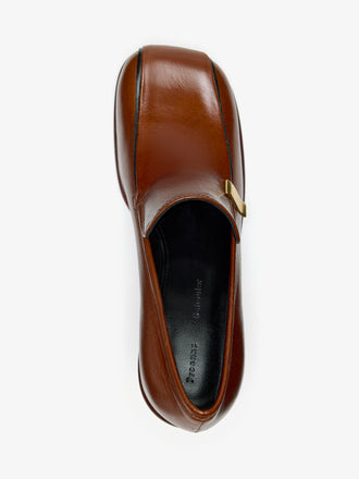Proenza Schouler Aerial image of Esme Loafer in Nappa Latex in Cuoio
