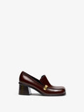 Proenza Schouler Front image of Esme Loafer in Nappa Latex in Umber