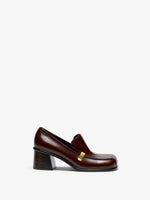 Proenza Schouler Front image of Esme Loafer in Nappa Latex in Umber