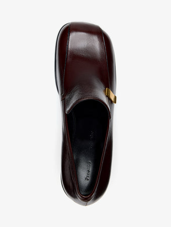 Proenza Schouler Aerial image of Esme Loafer in Nappa Latex in Umber
