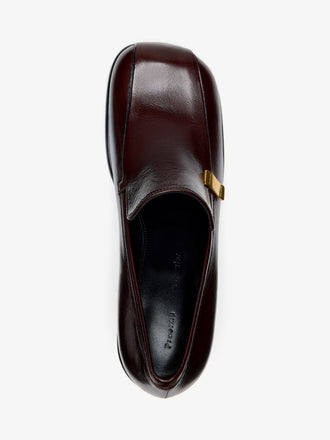 Proenza Schouler Aerial image of Esme Loafer in Nappa Latex in Umber