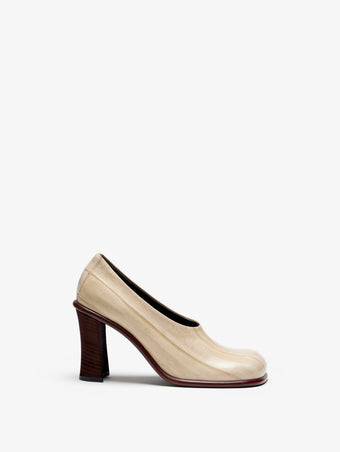 Proenza Schouler Front image of Esme 90MM Pump in Eel in Ivory