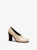 Proenza Schouler 3/4 Front image of Esme 90MM Pump in Eel in Ivory