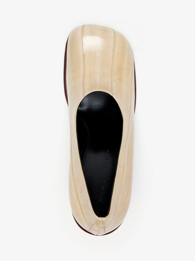Proenza Schouler Aerial image of Esme 90MM Pump in Eel in Ivory