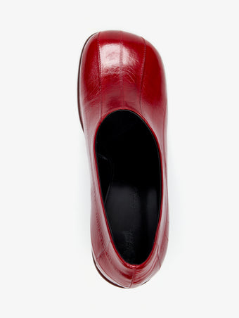 Proenza Schouler Aerial image of Esme 90MM Pump in Eel in Merlot