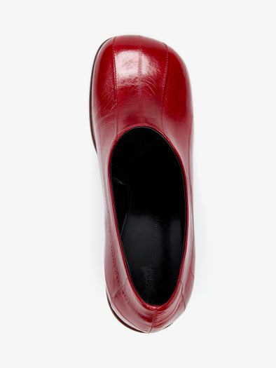 Proenza Schouler Aerial image of Esme 90MM Pump in Eel in Merlot
