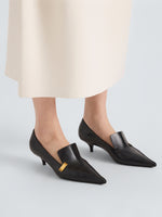 Proenza Schouler Image of model wearing Slash Loafer in Black