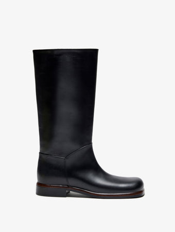Proenza Schouler Front image of Esme Boot in Shiny Calf in Black