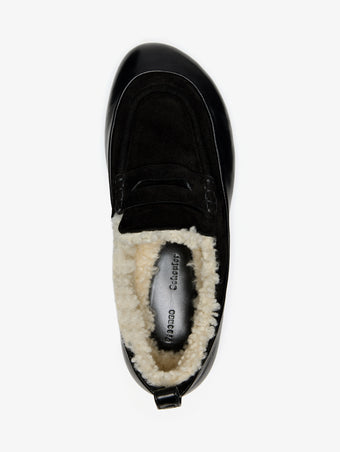 Proenza Schouler Aerial image of Arcadia Shearling Loafer in Black