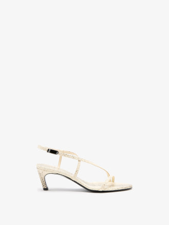 Proenza Schouler Front image of Uma Slide Sandals In Embossed Ayers in Resin