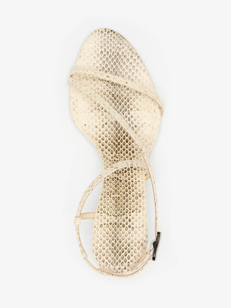 Proenza Schouler Aerial image of Uma Slide Sandals In Embossed Ayers in Resin