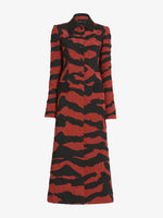Proenza Schouler Still Life Image of SORAYA JACKET IN TIGER CRINKLE INTARSIA in Paprika Black