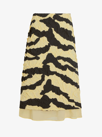 Proenza Schouler Still life Image of SORAYA SKIRT IN TIGER CRINKLE INTARSIA in Quartz Black
