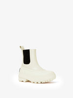 Proenza Schouler front 3/4 image of SOREL x Proenza Schouler CARIBOU Chelsea WP in CHALK/BLACK