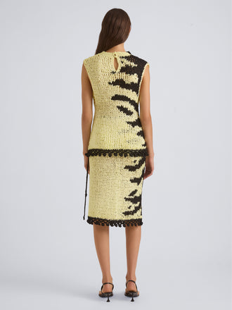 Proenza Schouler Back On Model Image of SURI TOP IN TAPE YARN KNIT in Quartz