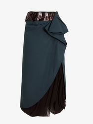 Proenza Schouler Still Life Image of SYLVANNA SKIRT IN CLASSIC COTTON POPLIN in Petrol