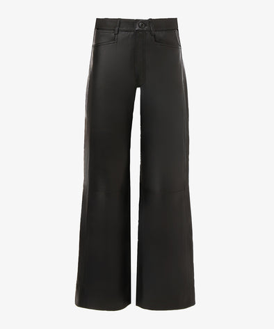 Still life image of Sadie Pant in Lightweight Leather in black