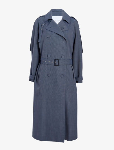 Proenza Schouler Still Life image of Sakia Coat in Wool Melange in Denim