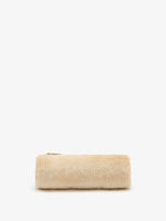 Proenza Schouler Front image of Silo Clutch in Shearling in Cream