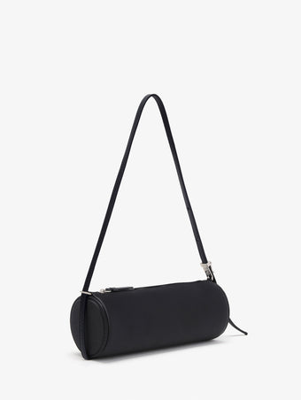Proenza Schouler side image of Silo Bag in Satin in black