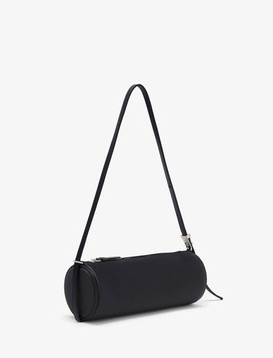 Proenza Schouler side image of Silo Bag in Satin in black