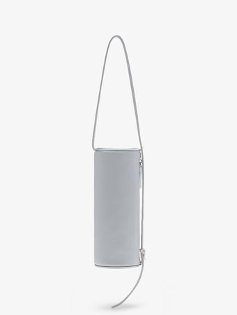 Proenza Schouler front vertical image of Silo Bag in Satin in smoke