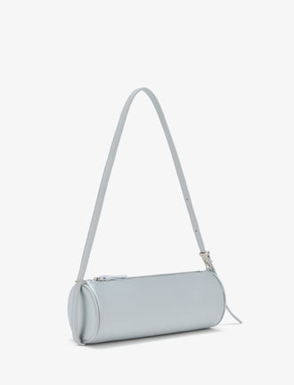 Proenza Schouler side image of Silo Bag in Satin in smoke