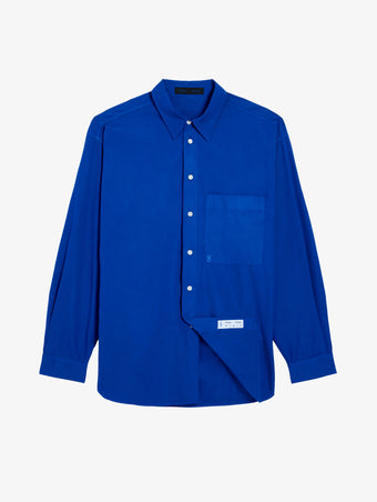 Proenza Schouler Still Life image of Simon Shirt in Poplin in Cobalt Blue