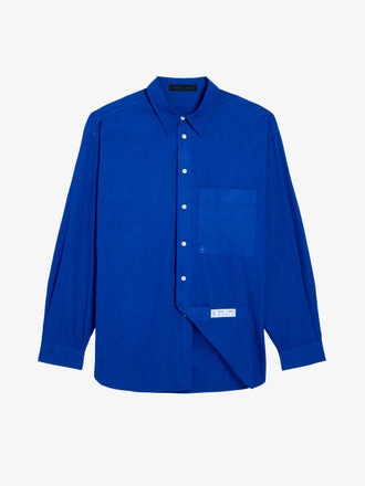 Proenza Schouler Still Life image of Simon Shirt in Poplin in Cobalt Blue