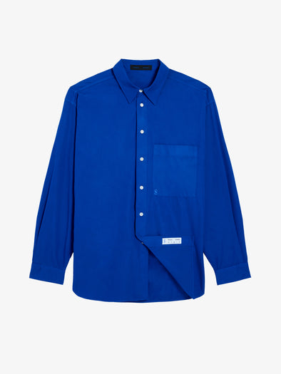 Proenza Schouler Still Life image of Simon Shirt in Poplin in Cobalt Blue