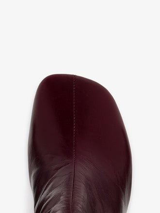 Proenza Schouler Aerial image of Slant Boots in Slick Calf in Currant