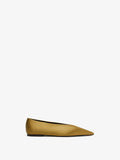 Proenza Schouler Front Still Life Image of Slash Flats in Satin in Pistachio
