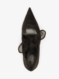 Proenza Schouler Still Life Aerial Image of Slash Organza Pumps in Black